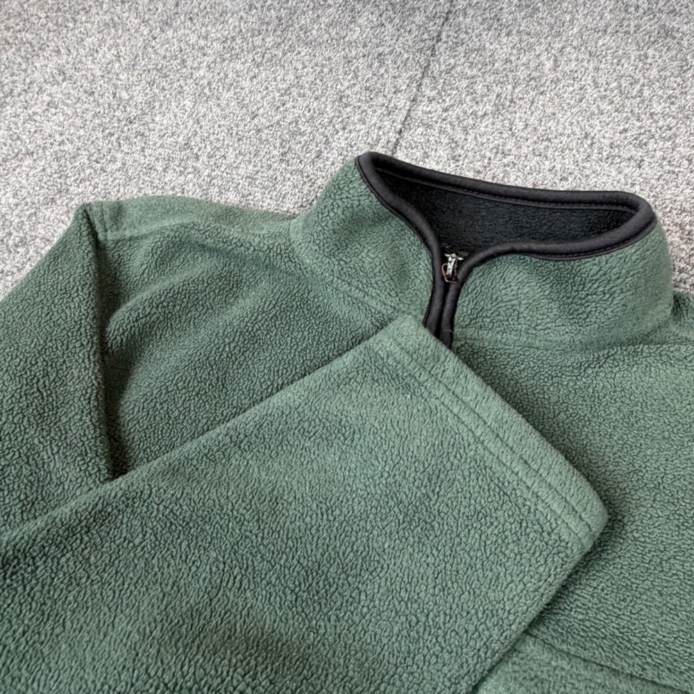ProSpirit Mens XL Quarter Zip Fleece Pullover Forest Green Long‎ Sleeve Jacket